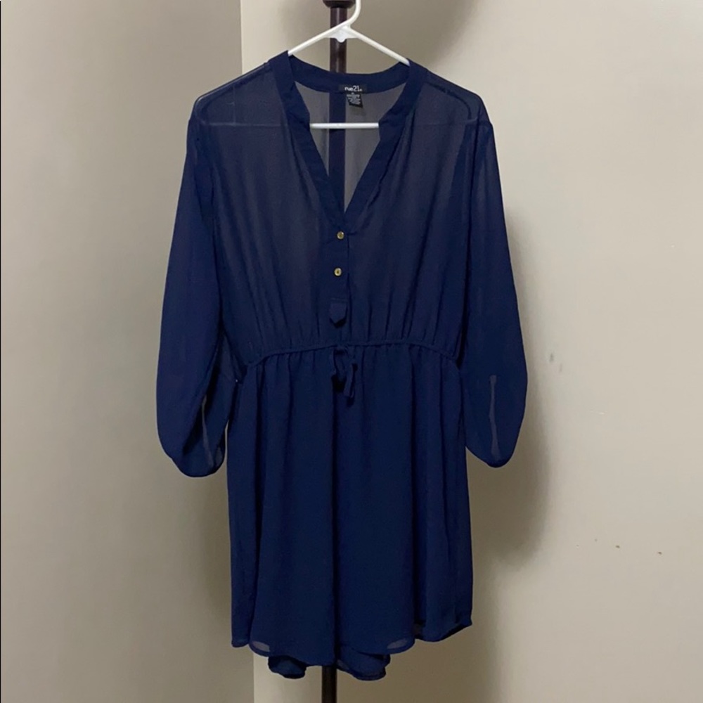 Women’s navy blue half sleeve dress